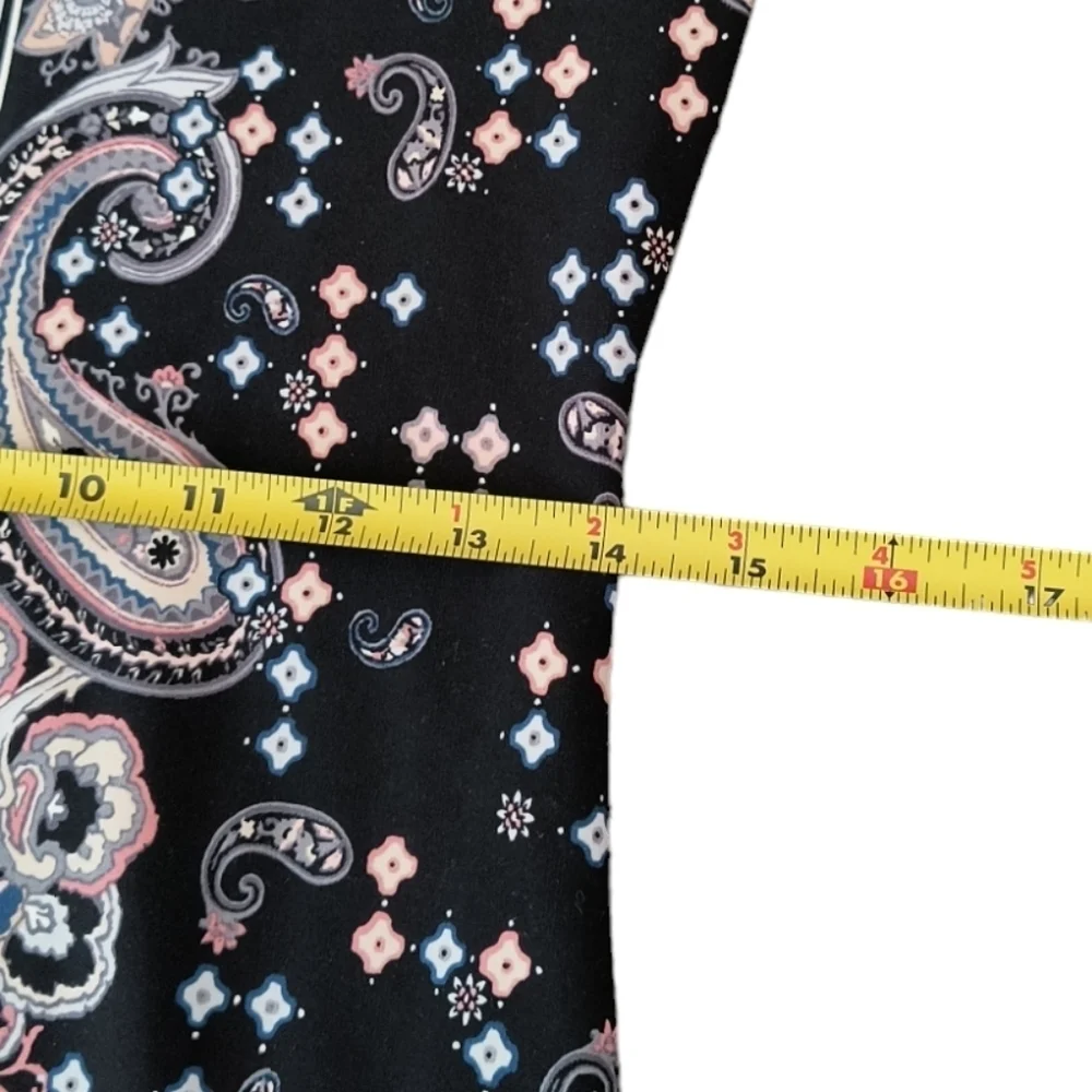 White House Black Market 3/4-Sleeve Paisley Print Knit Shift Dress Size …